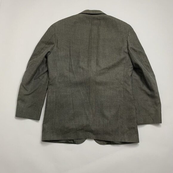 Oscar De La Renta Blazer Sport Coat Suit Jacket Brown Gray Silk Wool 40R - Picture 11 of 12